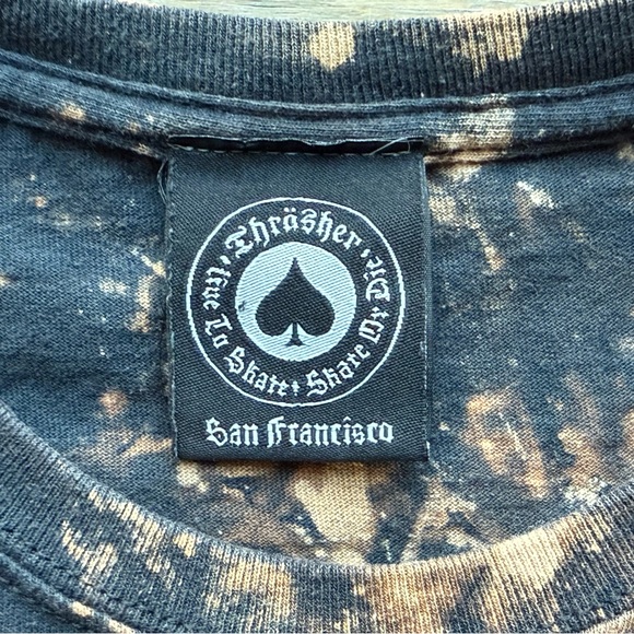 Thrasher Custom Bleached Fire tee - Picture 5 of 6